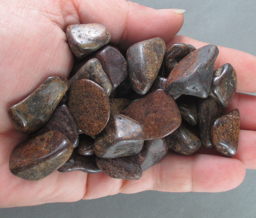5 Bronzite Stones Polished Earth Element Healing Crystals