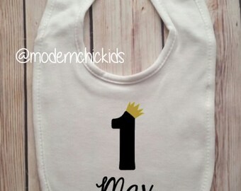 Wild One Peronalized Bib Where The Wild Things Are Baby Bib Smash Cake First Birthday