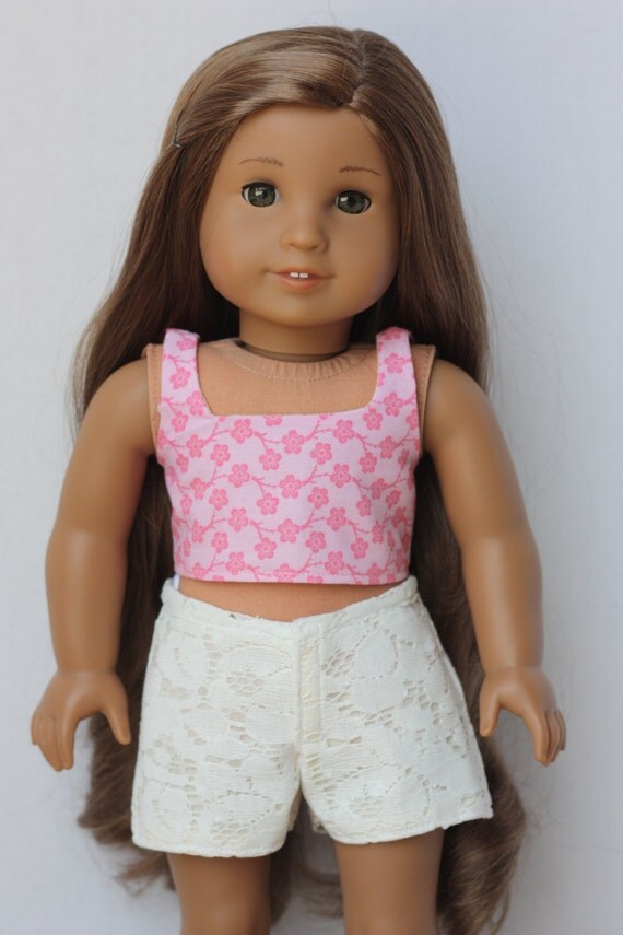 Blossom Crop Top for 18 Dolls such as American by SaleensStyle