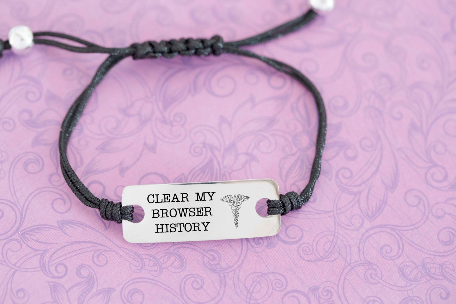 Engraved Medical Alert Bracelet Adjustable Bracelet ID
