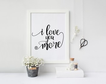 Love You More Wall Art love quote wall art | etsy Love You More Wall Art love quote wall art | etsy
