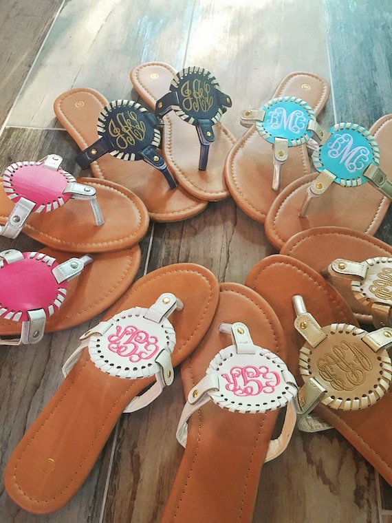 monogram summer sandals