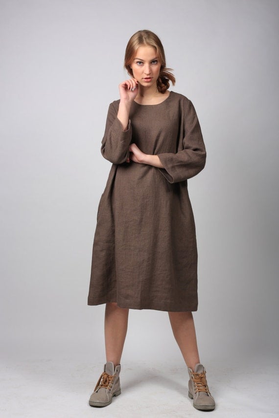 Items similar to Linen dress. Linen clothing / Flax tunic / Linen Tunic ...