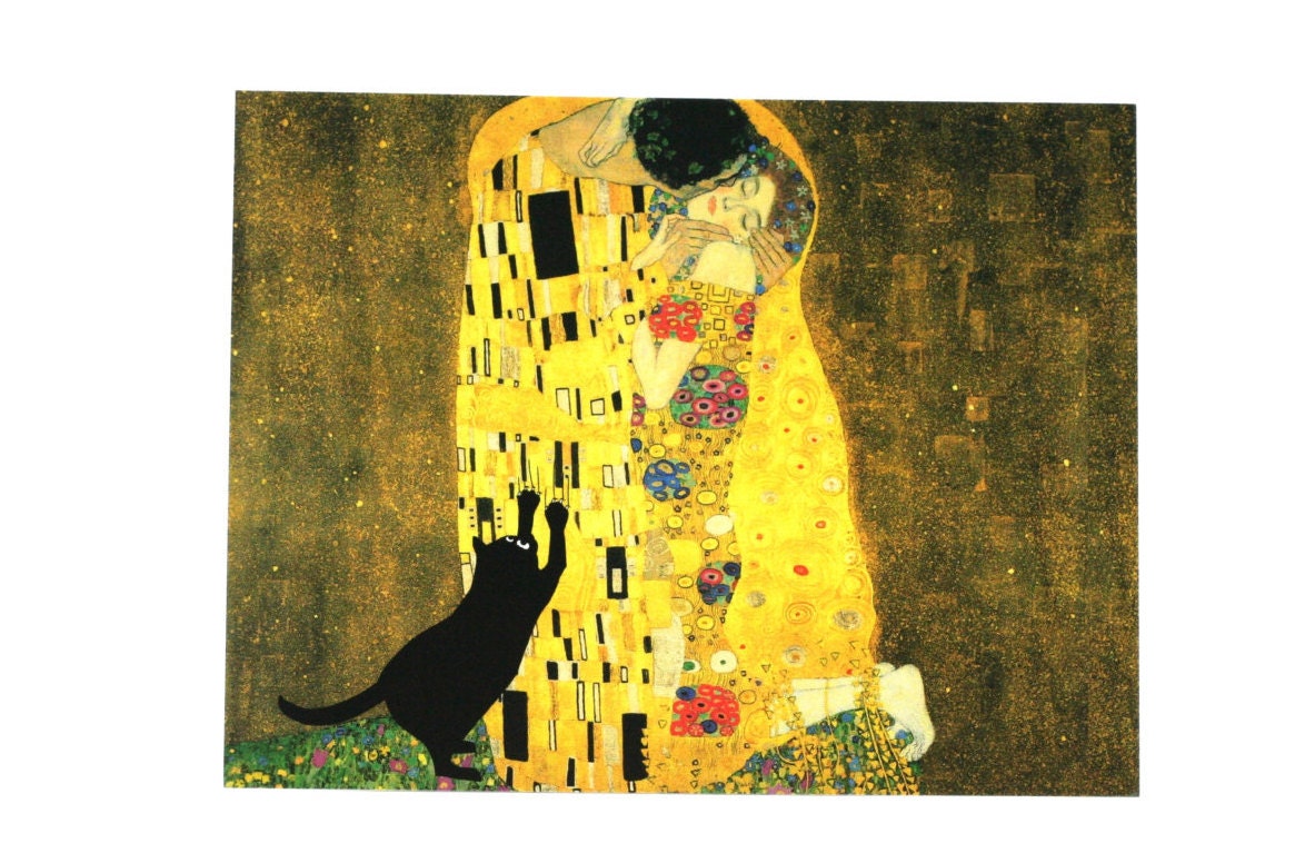 gustav klimt cat cushions