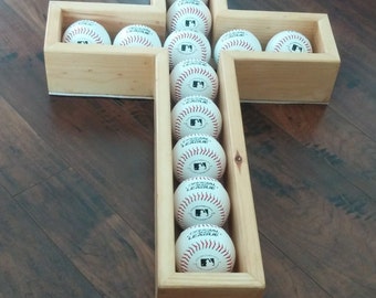 Wood Baseball Cross Frame