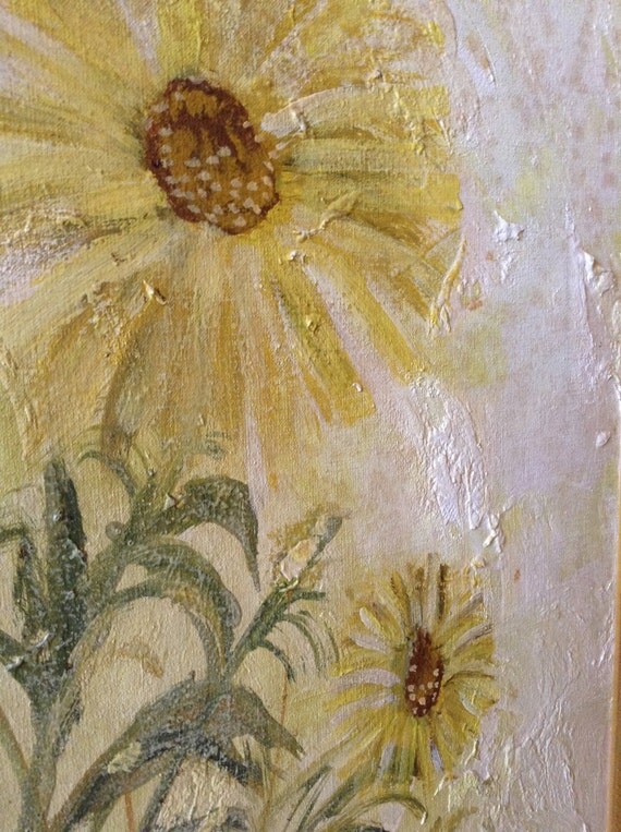 Vintage Oil Painting Lee Reynolds Sunflower Painting