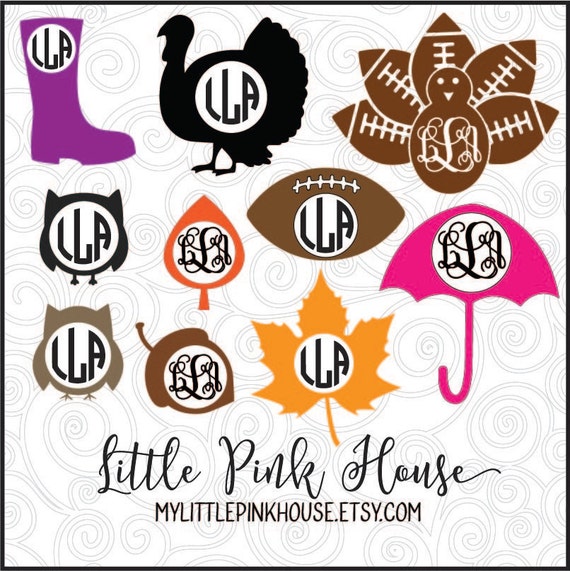 Download Fall Monogram SVG Fall Monogram Thanksgiving SVG