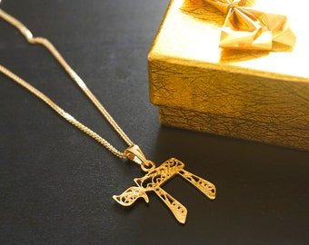 chai gold necklace, jewish jewelry, 14k gold necklace, holy land jewelry, gold chai charm, 14k gold chai, israel jewelry, gold chai charm