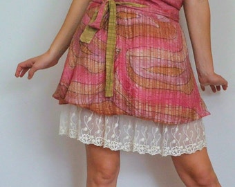 Slip Extender - Ivory Embroidered Lace Trim Slip, Lace Slip Extender, Lace Skirt Extender - XS S M L XL XXL