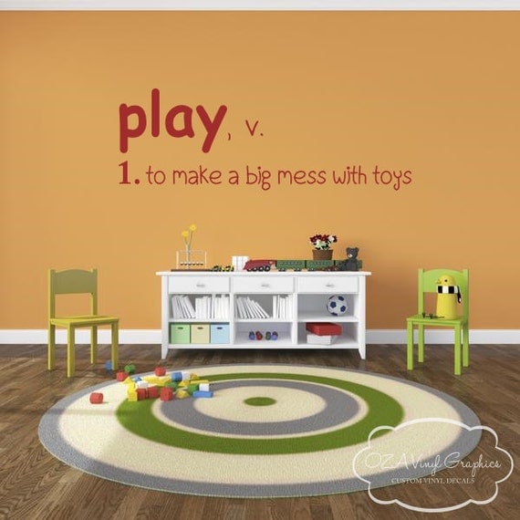 Play Definition Playroom Vinyl Wall Decal by OZAVinylGraphics