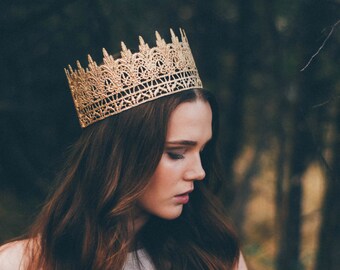 Jaden || full size gold lace crown || photography prop|| Child-Adult ||custom sizes|| WASHABLE || Love Crush Exclusive