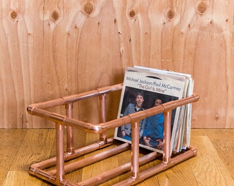 Copper Pipe Record Crate/Milk Crate for 45s