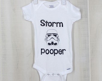 Storm Pooper Baby Onesie Star Wars Baby Funny Parody Onesie Custom Onesie