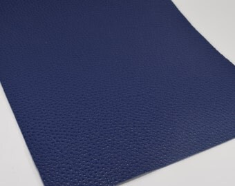 NAVY TEXTURED LEATHER:faux leather sheet, 8x11 faux leather, navy blue faux leather,fake leather,navy blue vegan leather,faux leather fabric