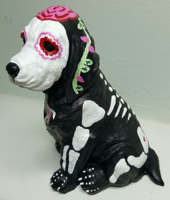 Day of the Dead Beagle Hound Basset Sugar Skull by FireKDesigns