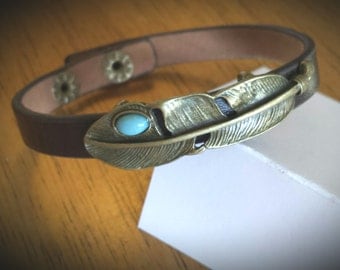 Leather Bracelets, Native American Jewelry, Audubon Jewelry, Turquoise Jewelry, Feather Jewelry, Brass Jewelry, Bracelets, Turquoise