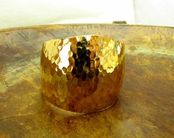 Gold Textured Cuff Bracelet Avon Vintage Bracelet