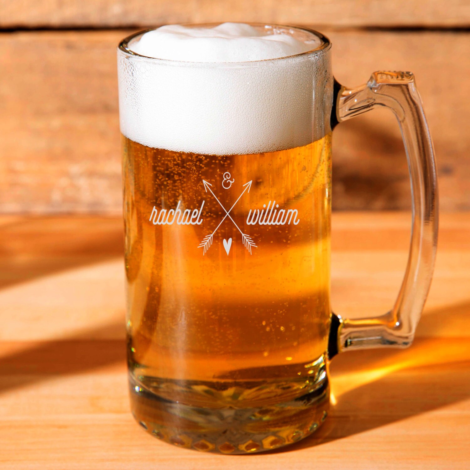 Custom Beer Glass Engraved Beer Mug Personalized by ShopFroolu