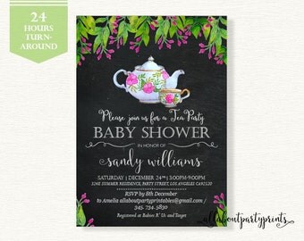 baby hour 5 shower party Tea invitation baby   shower Etsy