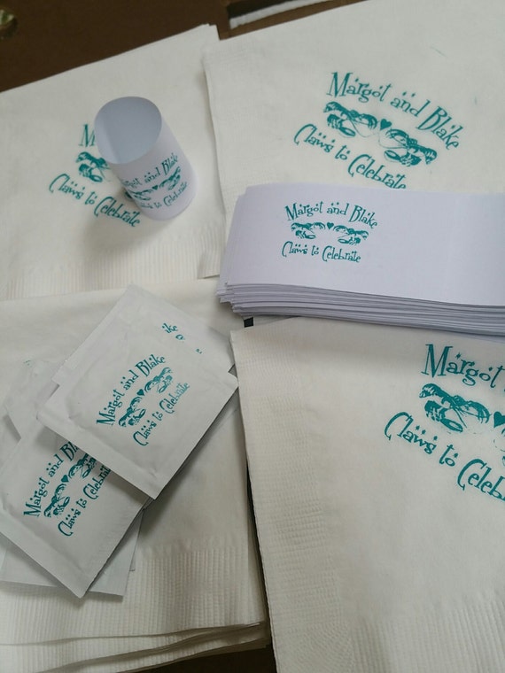 Custom printed napkin bands pack of 100