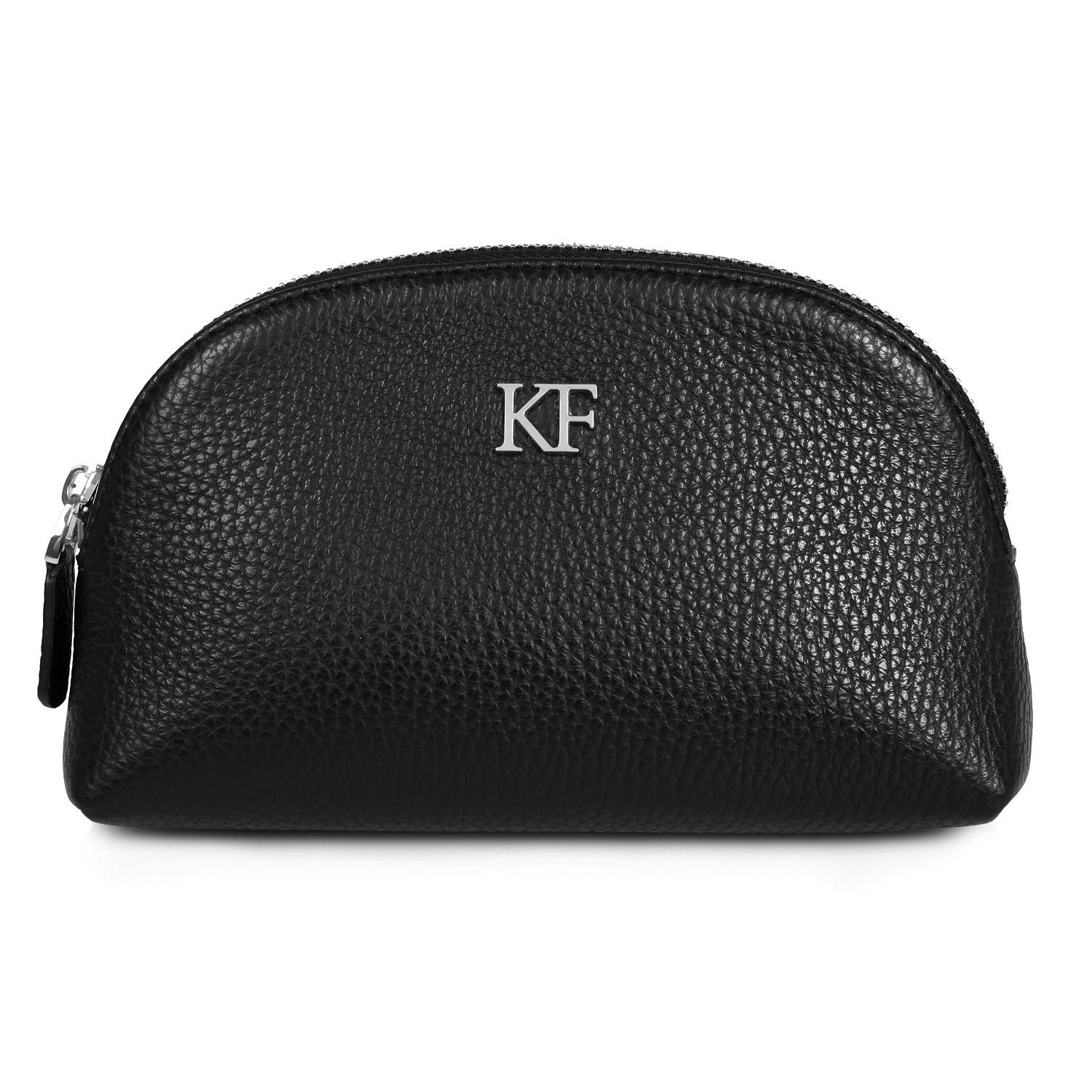 leather makeup bag with compartments