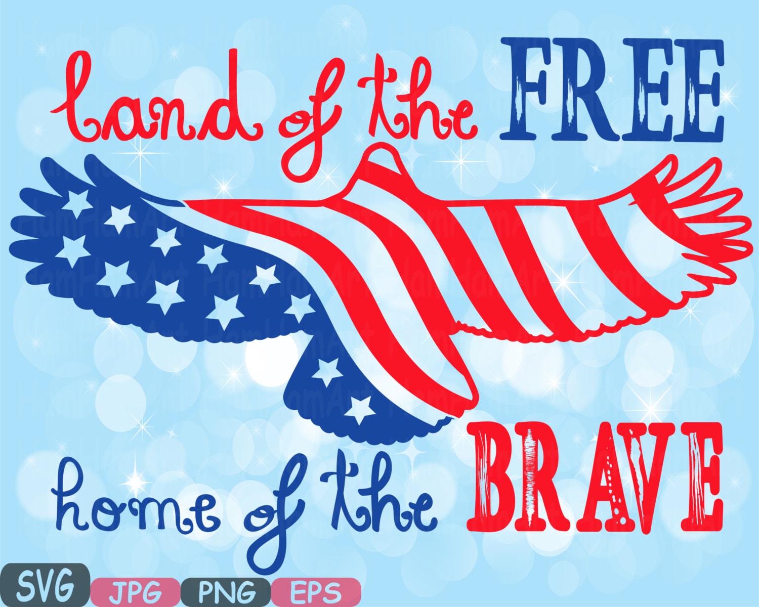 Download Land Of the Free Home Of the Brave Quote Silhouette SVG