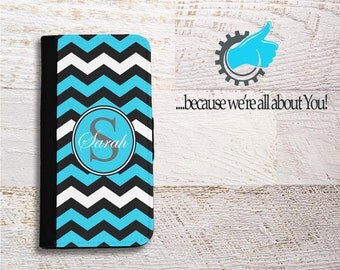 Chevron iPhone Wallet Case, iPhone card holder,Monogram wallet case, Initials iPhone case,Girlfriend gift,Travel phone case,Can Change color