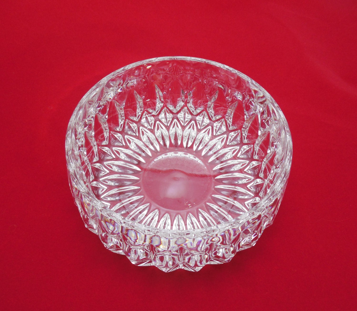 Vintage Pressed Clear Glass Bowl 5 1 2 Wide Vintage