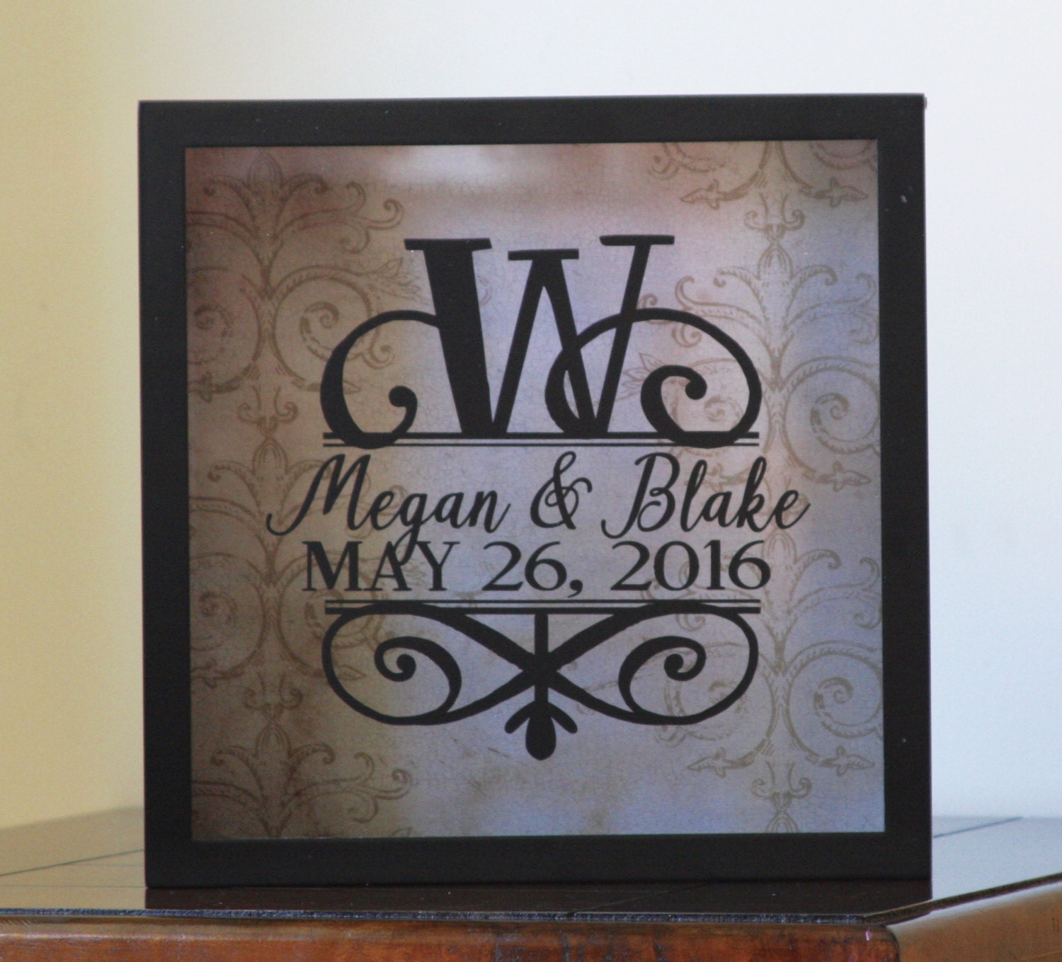 Wedding Card Holder Wine Cork Shadow Box or Guest Book