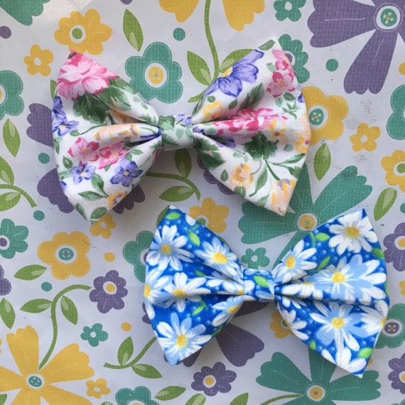 Spring Floral Bows by on Etsy