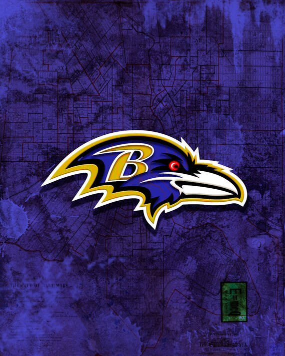 Baltimore Ravens Poster Baltimore Ravens Art by McQDesign on Etsy