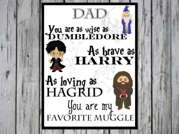 Harry Potter Dad Print Dad Birthday Present Dad Gift Dad