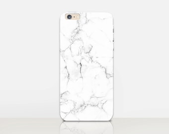 White Marble Phone Case - iPhone 7 Case - iPhone 7 Plus Case - iPhone SE Case - Samsung S7 Case - iPhone 6S - Tough Case Matte Case