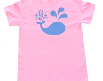 Monogram Whale Shirt Women's Whale Shirt Whale Shirt Whale Monogram Whales Cute Whales Whale Shirts For Women Monogram Shirts For Women