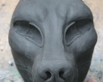 Realistic Canine Resin Fursuit Head Base