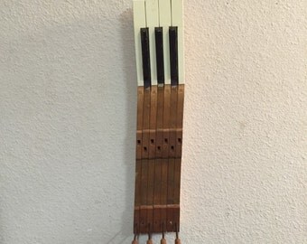 Piano key keyholder, Wall hanging, Piano keys, keyholder, piano decor, repurposed piano