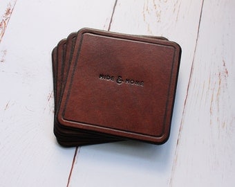 Classic Handmade Leather Coasters