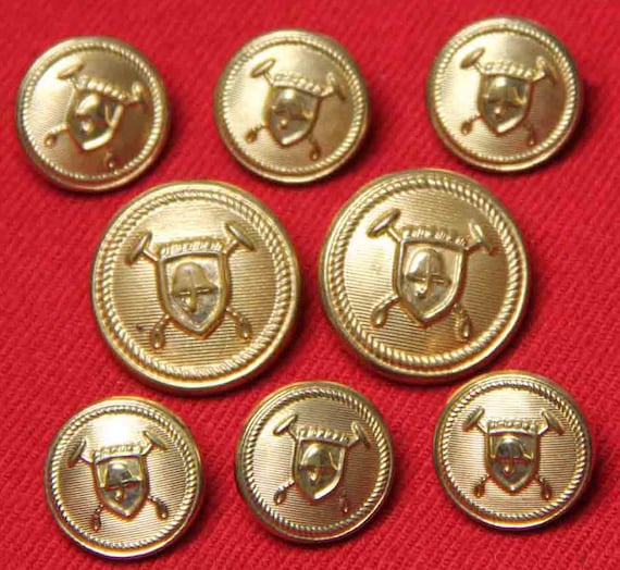 Mens Ralph Lauren Blazer Buttons Gold Brass Polo Shield and