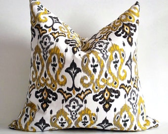 Yellow Pillow, Yellow dark green pillow cover, Throw Pillows, Decorative Pillow Cover, Yellow Pillow Covers, Cushions cover