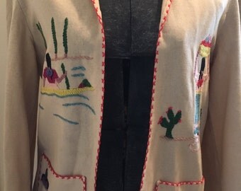 Vintage Mexican Embroidered Jacket