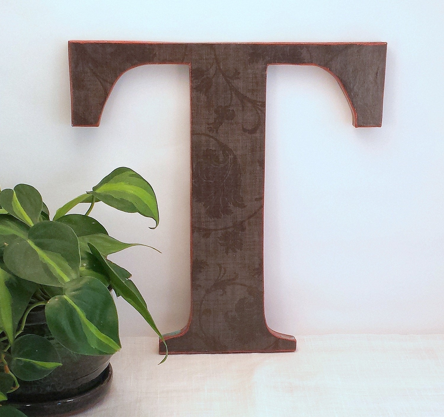 Letter T Rustic Wall Letter Wood Letter Wall Decor Wood