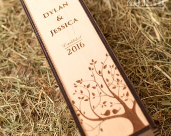 Personalized Wine Box Wedding Wine Box Ceremony Wine Box Anniversary wine box Custom Time Capsule Wedding Gift for Couple Housewarming Gift
