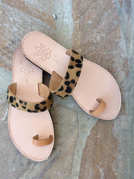 pony skin sandals