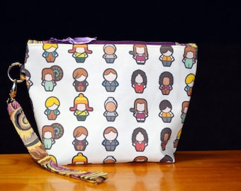 Firefly Serenity~ I Aim to Misbehave~Chibi version Wristlet Clutch Purse/Bag or Cosmetic Travel Bag with Detachable Strap