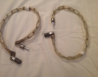 2- 1970's Made In England Bicycle Combination Chain Locks.
