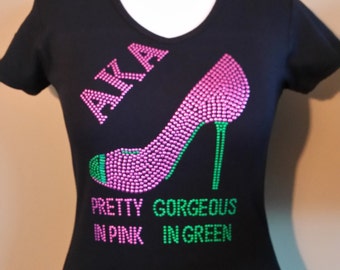 Alpha Kappa Alpha Pretty Girl rhinestone t-shirt by CLeiDesigns