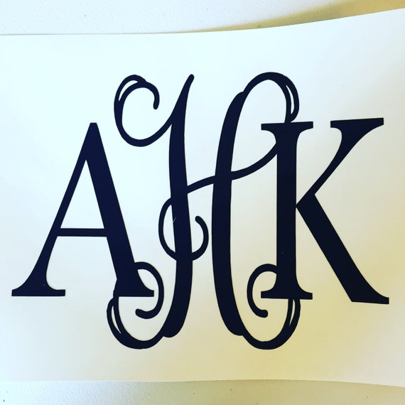 Initials Car Window Decal