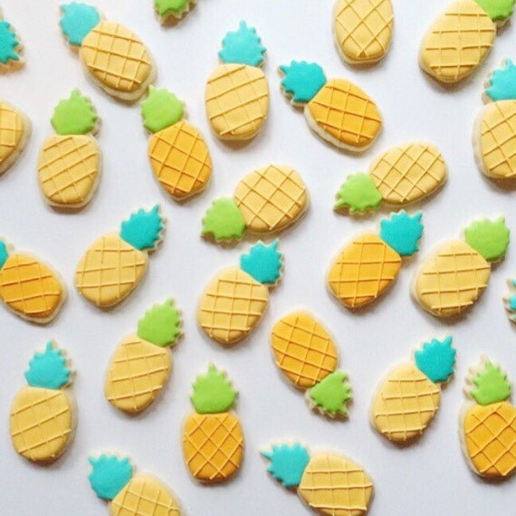 Pineapple Sugar Cookies by HollyFoxDesign on Etsy