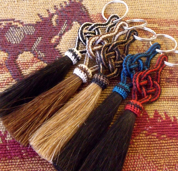 horsehair Key chain Cowboy loveknot Equestrian key chain