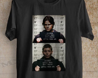 Supernatural shirt Supernatural Sam and Dean mugshot tshirt clothing unisex adult tee